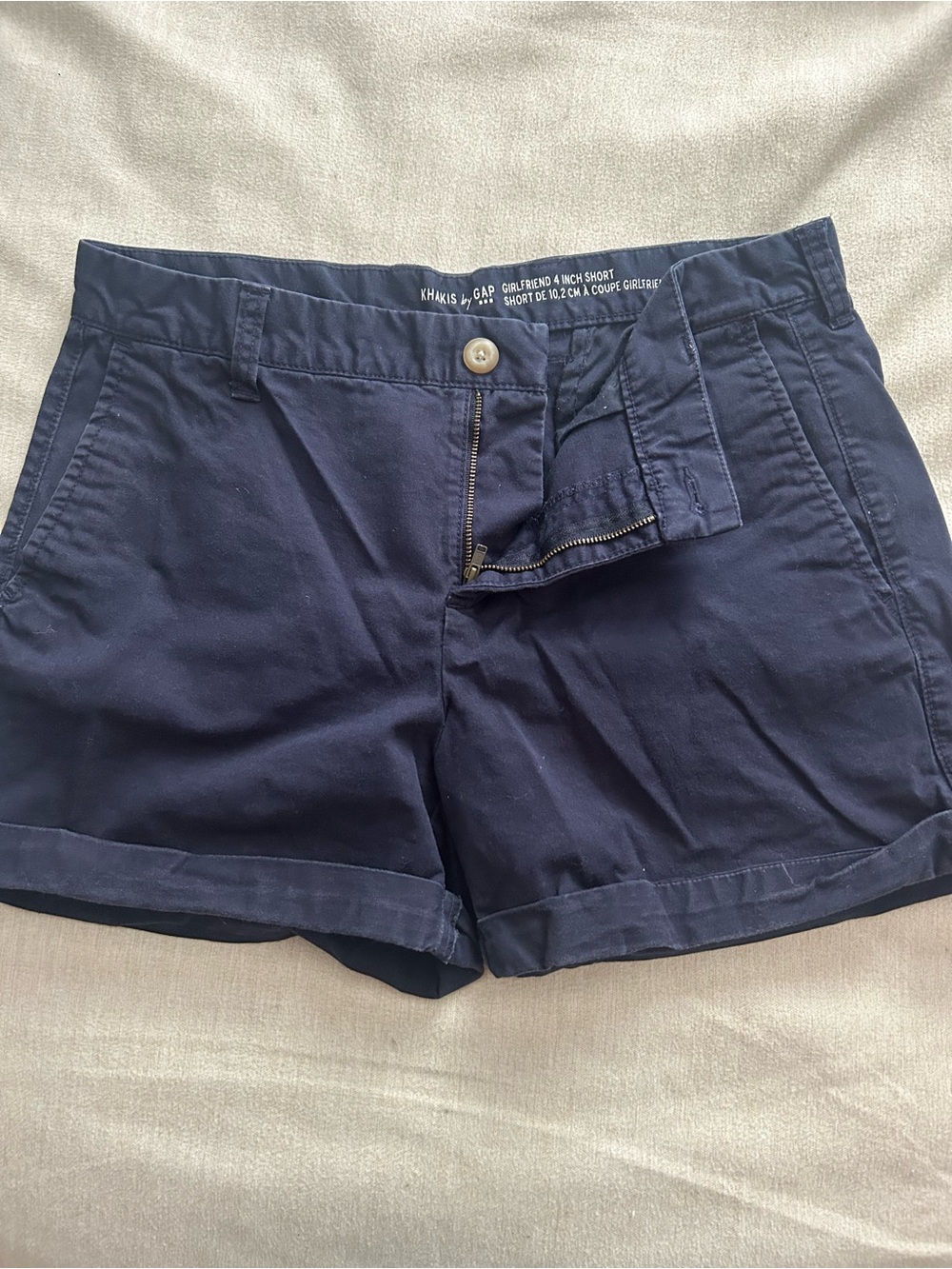 GAP Navy Girlfriend Khaki Shorts